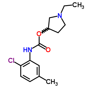 2-Chloro-5-methylcarbanilic acid 1-ethyl-3-pyrrolidinyl ester Structure,63716-29-0Structure