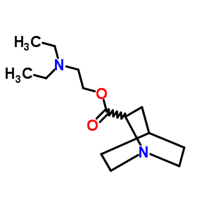 2-奎寧環(huán)羧酸 2-(二乙基氨基)乙酯結(jié)構(gòu)式_63716-77-8結(jié)構(gòu)式