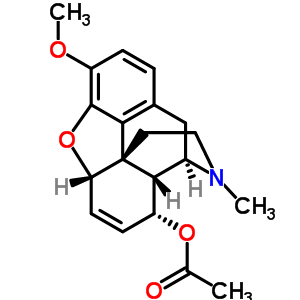 6,7-Didehydro-4,5α-epoxy-3-methoxy-17-methylmorphinan-8α-ol acetate Structure,63732-60-5Structure