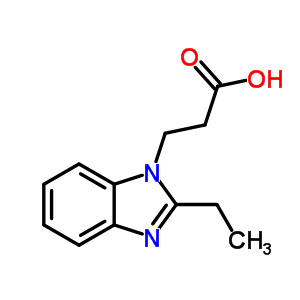 3-(2-乙基-1H-苯并咪唑-1-基)丙酸結(jié)構(gòu)式_637322-36-2結(jié)構(gòu)式