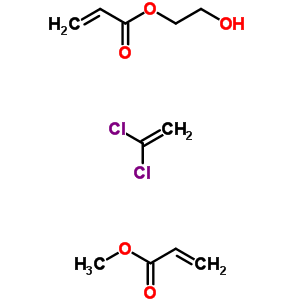 2-Propenoic acid, 2-hydroxyethyl ester, polymer with 1,1-dichloroethene and methyl 2-propenoate Structure,63744-63-8Structure