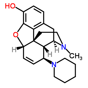 6,7-Didehydro-4,5α-epoxy-17-methyl-8β-piperidinomorphinan-3-ol Structure,63783-55-1Structure