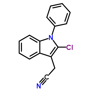 2-(2-Chloro-1-phenyl-indol-3-yl)acetonitrile Structure,63793-65-7Structure