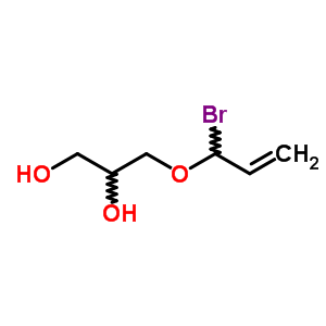 3-(1-Bromoallyloxy)-1,2-propanediol Structure,63834-56-0Structure