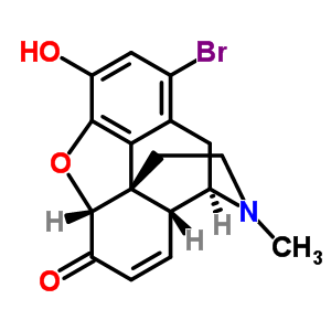 1-Bromo-7,8-didehydro-4,5α-epoxy-3-hydroxy-17-methylmorphinan-6-one Structure,63868-36-0Structure