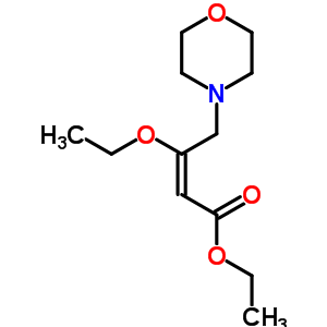 β-ethoxy-4-morpholine-2-butenoic acid ethyl ester Structure,63868-56-4Structure