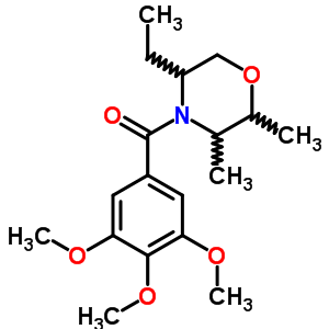 2,3-Dimethyl-5-ethyl-4-(3,4,5-trimethoxybenzoyl)morpholine Structure,63868-61-1Structure