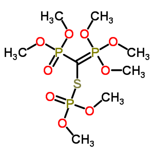 [(Trimethoxyphosphoranylidene)[(dimethoxyphosphinyl)thio]methyl]phosphonic acid dimethyl ester Structure,63869-28-3Structure