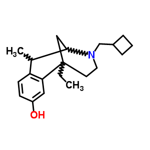 1,2,3,4,5,6-Hexahydro-3-cyclobutylmethyl-6-ethyl-1-methyl-2,6-methano-3-benzazocin-8-ol Structure,63869-51-2Structure