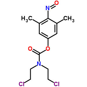 Bis(2-chloroethyl)carbamic acid 4-nitroso-3,5-xylyl ester Structure,63884-83-3Structure