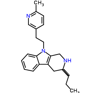 1,2,3,4,4A,9a-hexahydro-9-[2-(2-methyl-5-pyridyl)ethyl ]-3-propyl-9h-pyrido[3,4-b]indole Structure,63885-32-5Structure