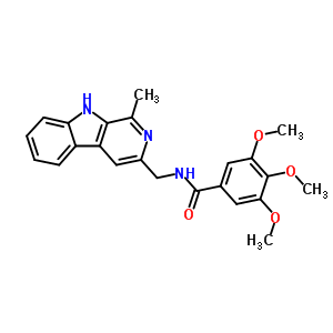 N-(1-methyl-9h-pyrido[3,4-b]indol-3-ylmethyl)-3,4,5-trimethoxybenzamide Structure,63885-42-7Structure