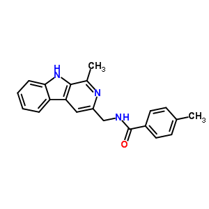 N-(1-methyl-9h-pyrido[3,4-b]indol-3-ylmethyl)-4-methylbenzamide Structure,63885-66-5Structure