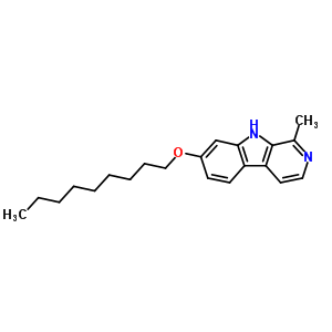 1-Methyl-7-nonyloxy-9h-pyrido[3,4-b]indole Structure,63885-67-6Structure