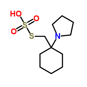 Thiosulfuric acid s-[pyrrolizino(cyclohexyl)methyl] ester Structure,63886-22-6Structure