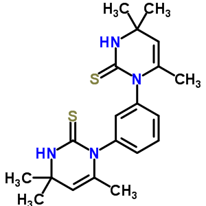 1,1’-(1,3-Phenylene)bis(3,4-dihydro-4,4,6-trimethyl-2(1h)-pyrimidinethione) Structure,63886-72-6Structure