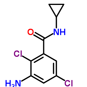 3-Amino-n-cyclopropyl-2,5-dichlorobenzamide Structure,63887-25-2Structure