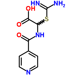 (Amidinothio)[(4-pyridinylcarbonyl)amino]acetic acid Structure,63906-37-6Structure