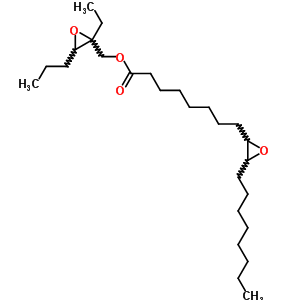 8-(3-辛基環(huán)氧乙烷-2-基)辛酸 (2-乙基-3-丙基環(huán)氧乙烷-2-基)甲酯結(jié)構(gòu)式_63907-12-0結(jié)構(gòu)式