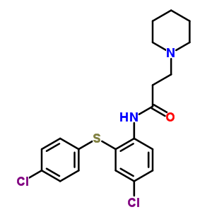 N-[4-chloro-2-[(p-chlorophenyl)thio]phenyl ]-1-piperidinepropionamide Structure,63916-56-3Structure