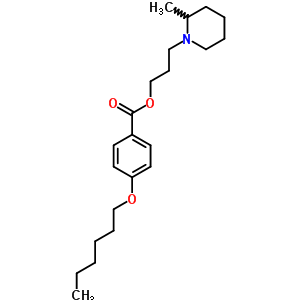 3-(2-Methylpiperidino)propyl =p-hexyloxybenzoate Structure,63916-83-6Structure