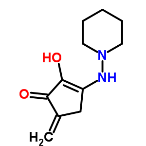 2-Hydroxy-5-methylene-3-(piperidinoamino)-2-cyclopenten-1-one Structure,63937-31-5Structure