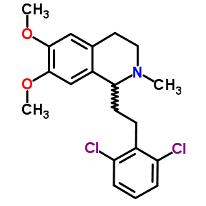 1-(2,6-Dichlorophenethyl)-6,7-dimethoxy-2-methyl-1,2,3,4-tetrahydroisoquinoline Structure,63937-50-8Structure