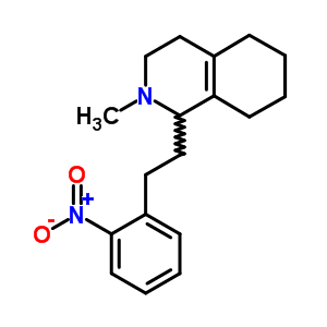 2-Methyl-1-(2-nitrophenethyl)-1,2,3,4,5,6,7,8-octahydroisoquinoline Structure,63938-00-1Structure