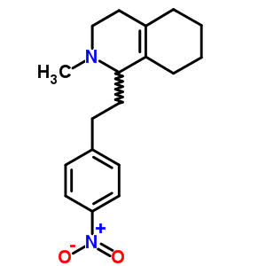 (+)-1,2,3,4,5,6,7,8-八氫-2-甲基-1-(4-硝基苯乙基)異喹啉結(jié)構(gòu)式_63938-02-3結(jié)構(gòu)式