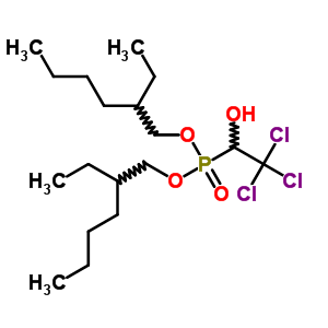 (2,2,2-Trichloro-1-hydroxyethyl)phosphonic acid bis(2-ethylhexyl) ester Structure,63950-92-5Structure