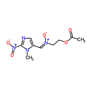 N-(2-acetoxyethyl)-n-[(1-methyl-2-nitro-1h-imidazol-5-yl)methylene]amine oxide Structure,63958-44-1Structure