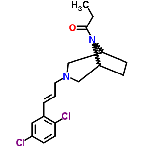 3-[3-(2,6-Dichlorophenyl)-2-propenyl ]-8-propionyl-3,8-diazabicyclo[3.2.1]octane Structure,63977-98-0Structure