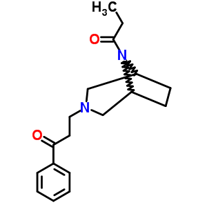 3-(2-Benzoylethyl)-8-propionyl-3,8-diazabicyclo[3.2.1]octane Structure,63978-11-0Structure