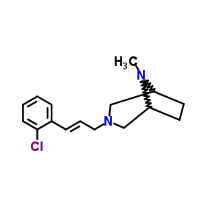 3-[3-(O-chlorophenyl)allyl ]-8-methyl-3,8-diazabicyclo[3.2.1]octane Structure,63978-16-5Structure