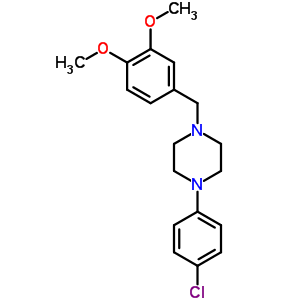 1-(3,4-Dimethoxybenzyl)-4-(4-chlorophenyl)piperazine Structure,63978-30-3Structure