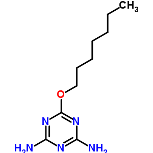 6-(Heptyloxy)-1,3,5-triazine-2,4-diamine Structure,63979-38-4Structure