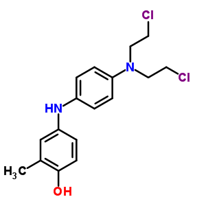 4-[[4-[Bis(2-chloroethyl)amino]phenyl ]amino]-2-methylphenol Structure,63979-57-7Structure