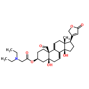 毒毛旋花甙元 3-[(二乙基氨基)乙酸酯]結(jié)構(gòu)式_63979-66-8結(jié)構(gòu)式