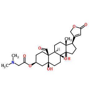 毒毛旋花甙元 3-[(二甲基氨基)乙酸酯]結構式_63979-67-9結構式