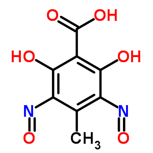 2,6-Dihydroxy-3,5-dinitroso-p-toluic acid Structure,63980-10-9Structure