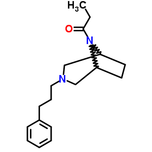 3-(3-Phenylpropyl)-8-propionyl-3,8-diazabicyclo[3.2.1]octane Structure,63990-14-7Structure