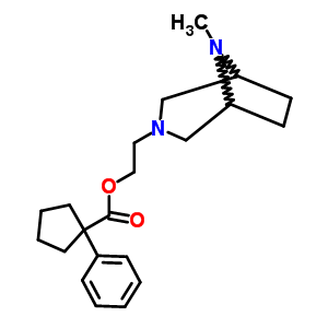 8-Methyl-3-[2-(1-phenylcyclopentylcarbonyloxy)ethyl ]-3,8-diazabicyclo[3.2.1]octane Structure,63990-40-9Structure