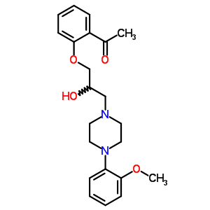 2’-[2-Hydroxy-3-[4-(2-methoxyphenyl)piperazino]propoxy]acetophenone Structure,63990-74-9Structure