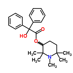 Benzilic acid 1,2,2,6,6-pentamethyl-3-piperidyl ester Structure,63991-46-8Structure