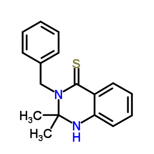 3-Benzyl-2,3-dihydro-2,2-dimethylquinazoline-4(1h)-thione Structure,63991-68-4Structure