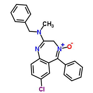 7-Chloro-n-methyl-5-phenyl-n-(phenylmethyl)-3h-1,4-benzodiazepin-2-amine4-oxide Structure,63991-69-5Structure