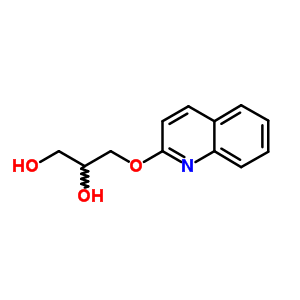 3-(2-喹啉基氧基)-1,2-丙二醇結(jié)構(gòu)式_63991-82-2結(jié)構(gòu)式