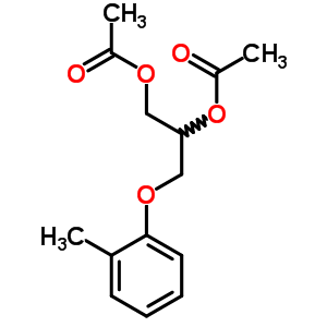 3-(鄰甲苯氧基)-1,2-丙二醇二乙酸酯結(jié)構(gòu)式_63991-86-6結(jié)構(gòu)式