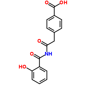 4-[2-[(2-Hydroxybenzoyl)amino]-2-oxoethyl ]benzoic acid Structure,63992-43-8Structure