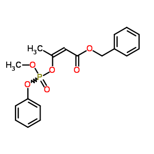 3-(Methoxyphenoxyphosphinyloxy)-2-butenoic acid benzyl ester Structure,63992-58-5Structure